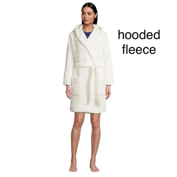 Lands' End Other - LANDSEND Women's Sherpa Hooded Robe Super Soft Fleece Robe